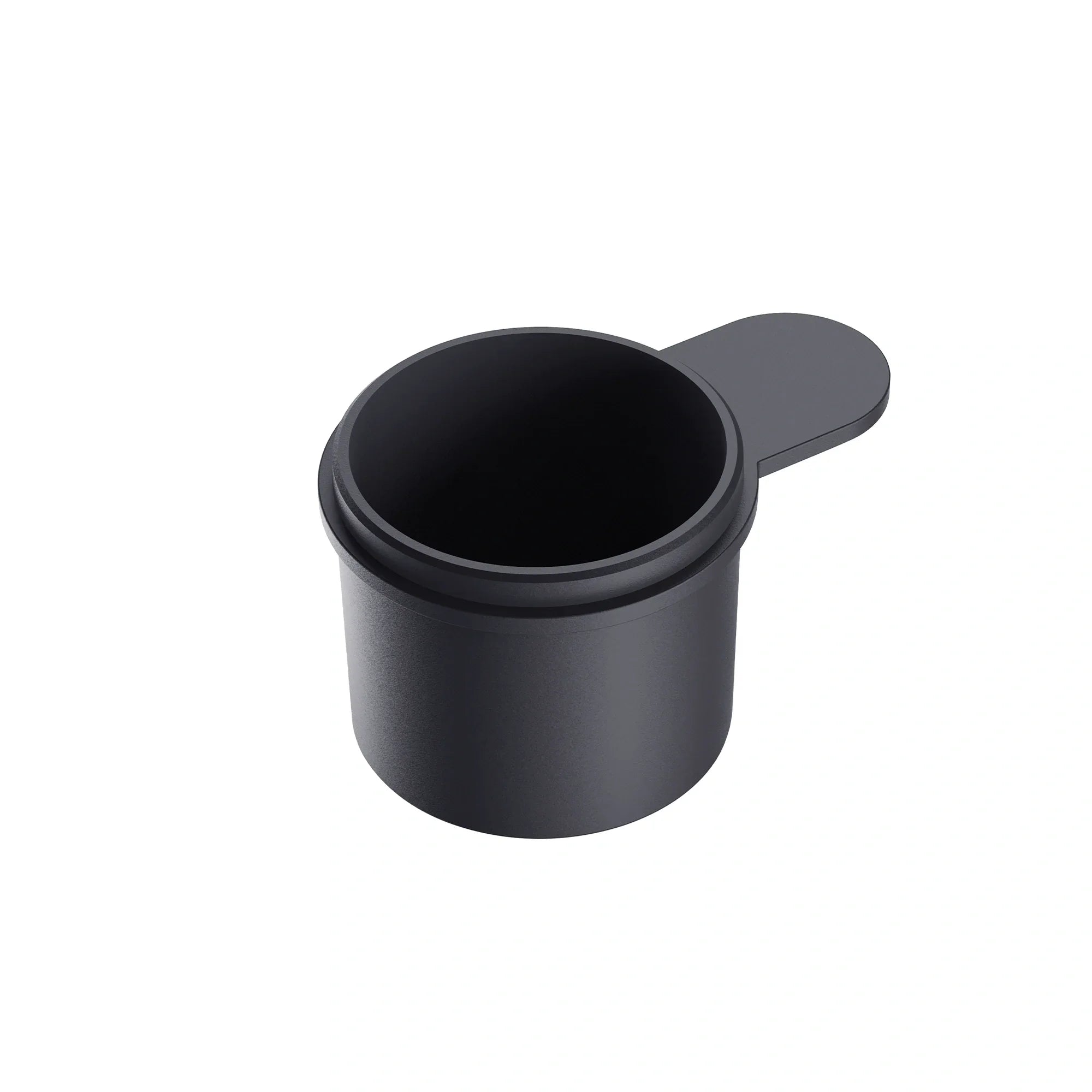 Dark gray capsule adapter for OutIn Nano espresso machine, compatible with Nespresso Original capsules. Product shot.