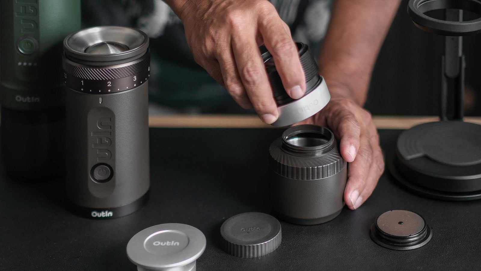 Assembling the OutIn Fino Portable Electric Coffee Grinder