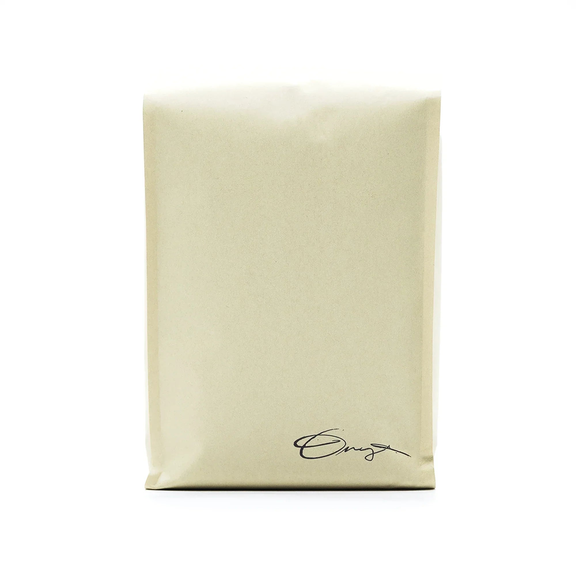 Onyx Coffee Lab Monarch dark roast coffee pouch, light beige matte packaging with minimalist black script logo.